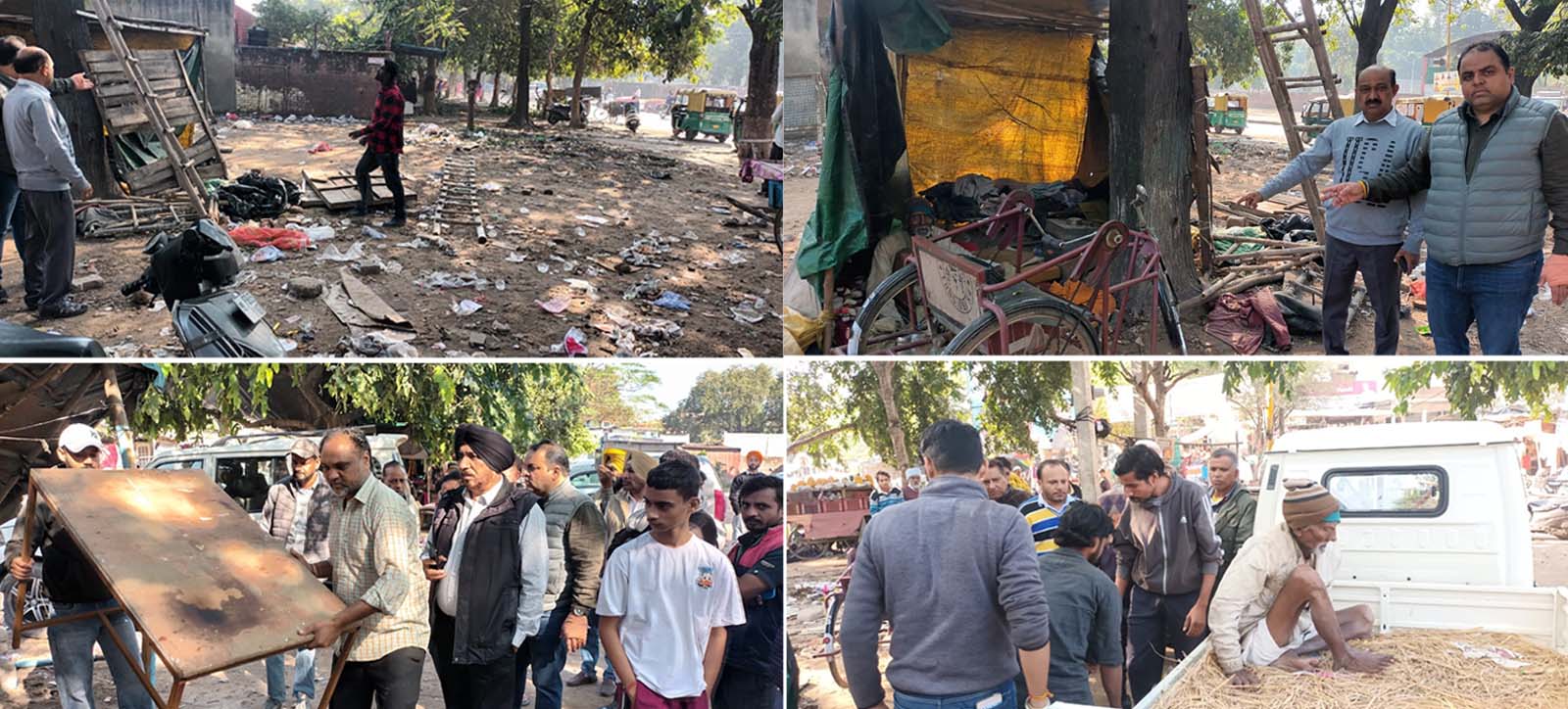 फेज 1 में गुरुनानक मार्केट के बगल में खाली जगह पर अवैध कब्जा हटाया गया और झुग्गी में रहने वाले बुजुर्ग को रैन बसेरा भेजा गया.